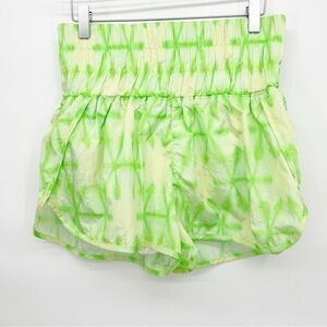 Free People Movement The Way Home Tie Dye Running‎ Shorts M Green NWOT